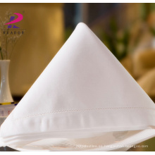 Sleavador al por mayor de servilleta de servilleta de tela blanca para banquete de boda